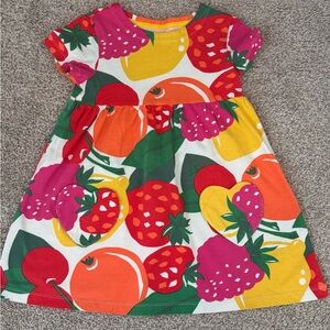 Girls' Fruit Print Short Sleeve Dress - Multicolor